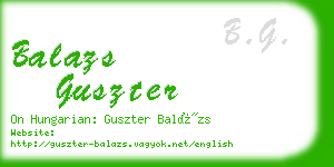 balazs guszter business card